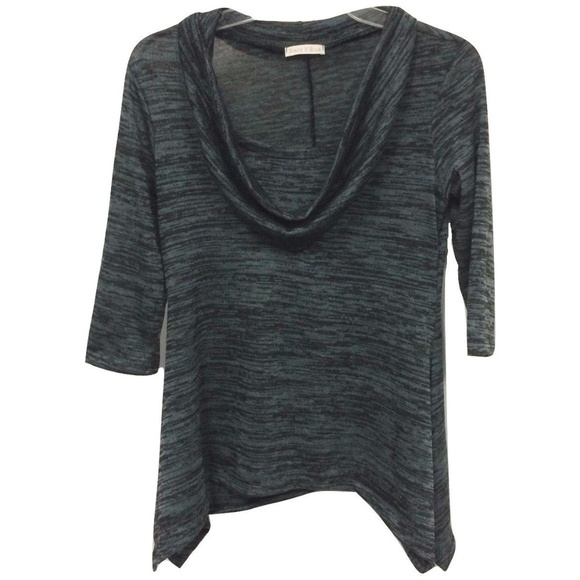 😀 3 for $20 NEW Black Blue Cowl Neck Sweater Top - Picture 1 of 2